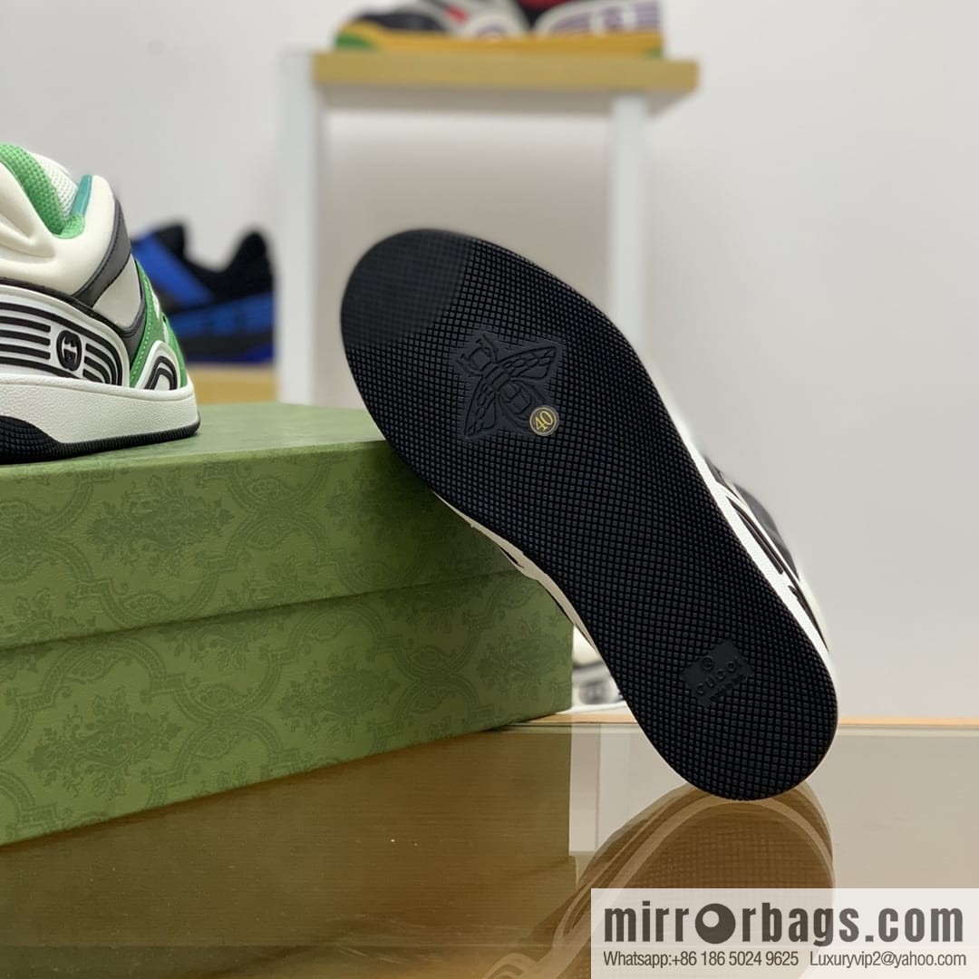 Gucci Gucci uses leather + breathable mesh iconic His & Hers sneakers