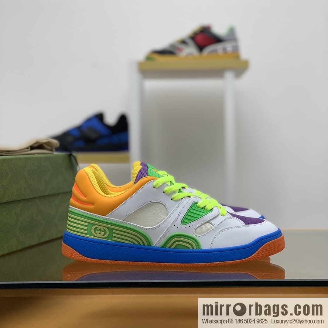Gucci Gucci uses leather + breathable mesh iconic His & Hers sneakers