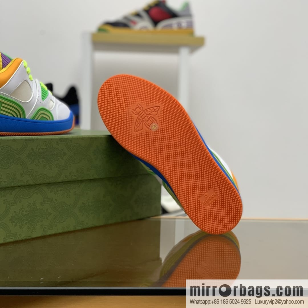 Gucci Gucci uses leather + breathable mesh iconic His & Hers sneakers