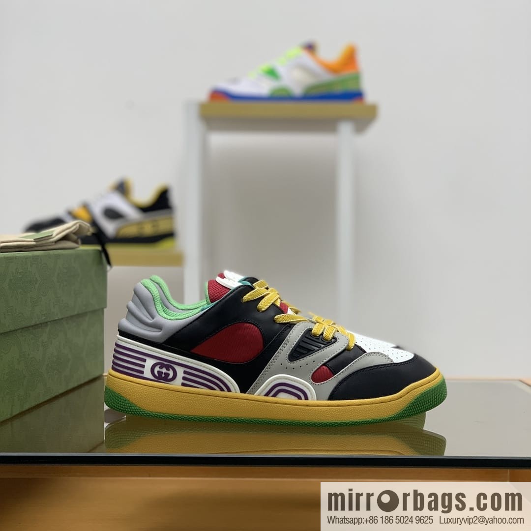 Gucci Gucci uses leather + breathable mesh iconic His & Hers sneakers