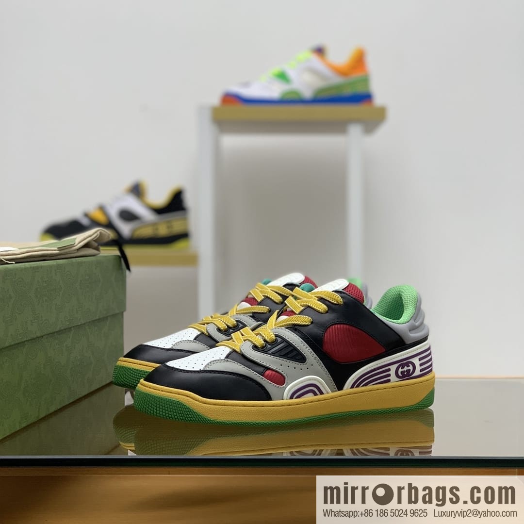 Gucci Gucci uses leather + breathable mesh iconic His & Hers sneakers