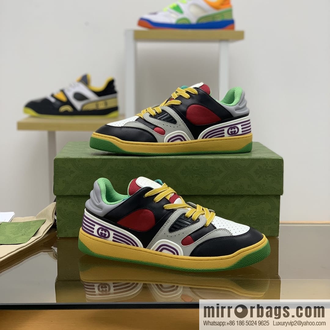 Gucci Gucci uses leather + breathable mesh iconic His & Hers sneakers