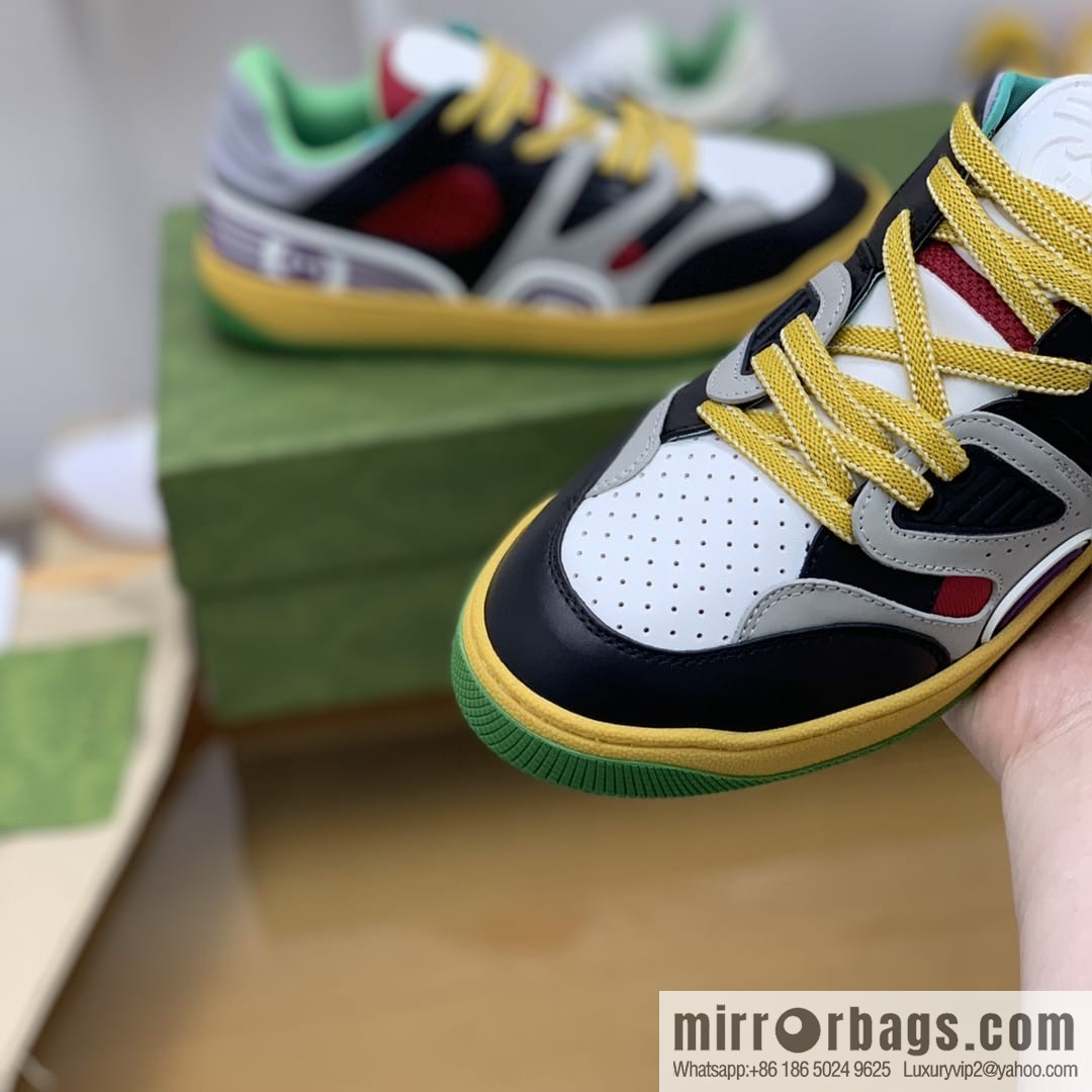 Gucci Gucci uses leather + breathable mesh iconic His & Hers sneakers