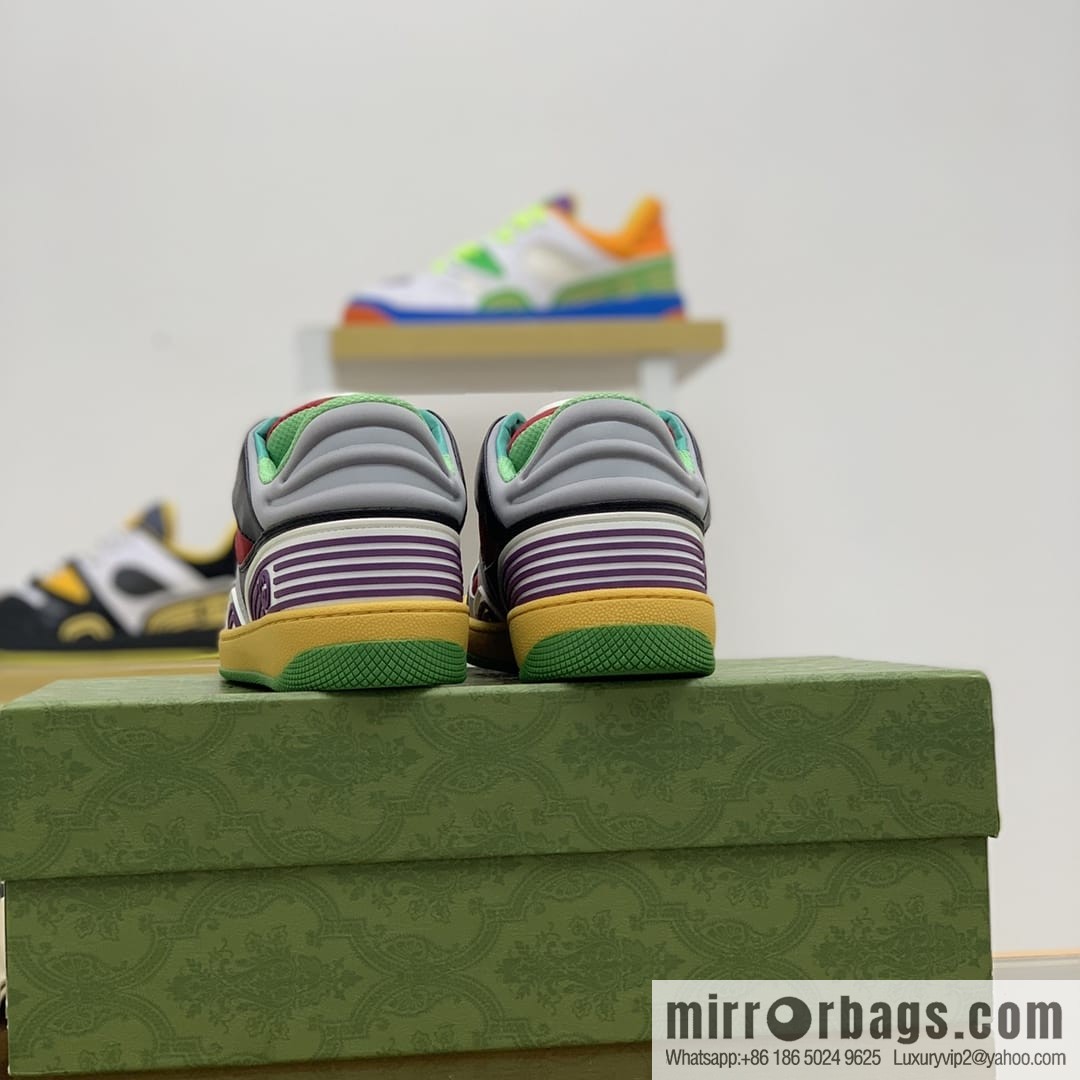 Gucci Gucci uses leather + breathable mesh iconic His & Hers sneakers