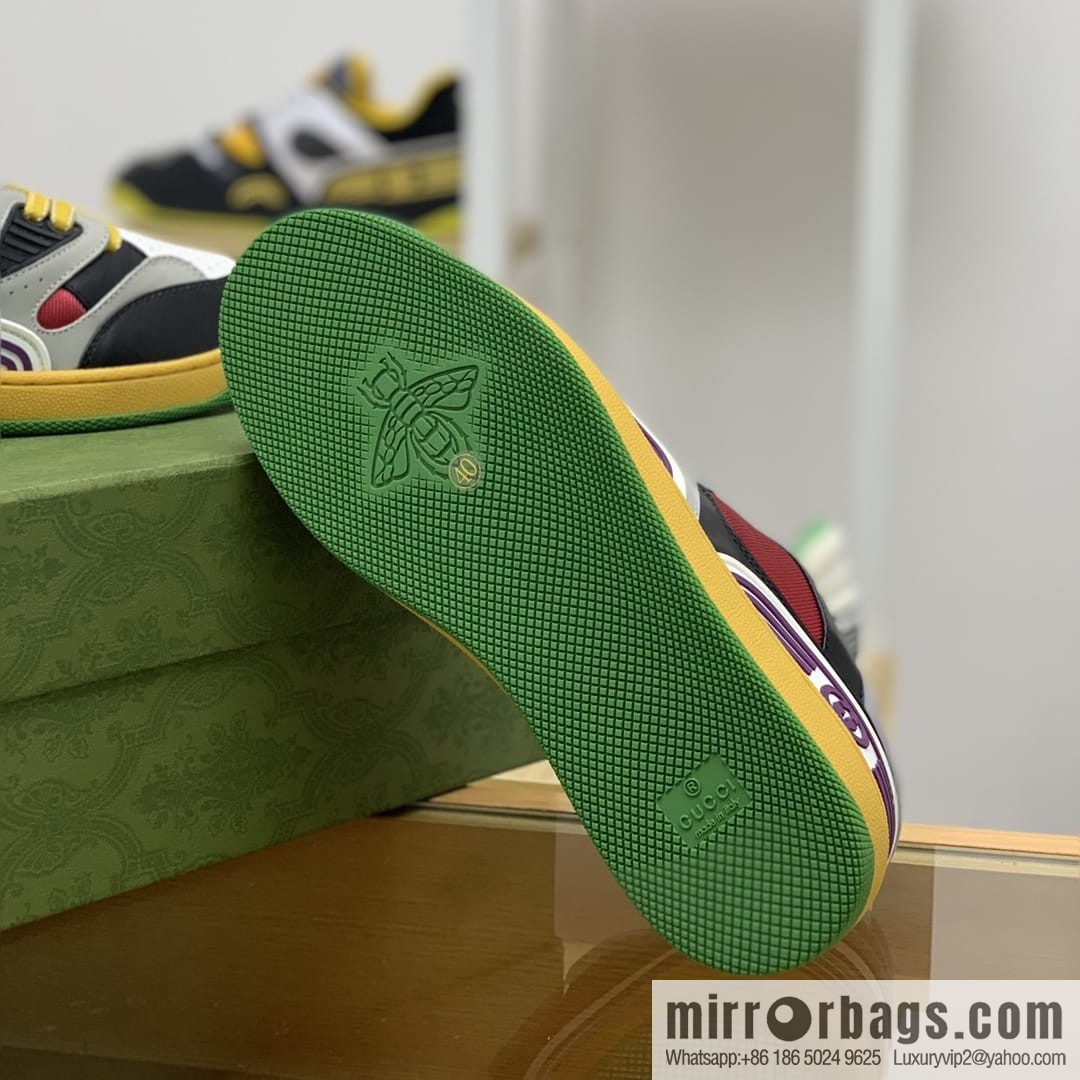 Gucci Gucci uses leather + breathable mesh iconic His & Hers sneakers