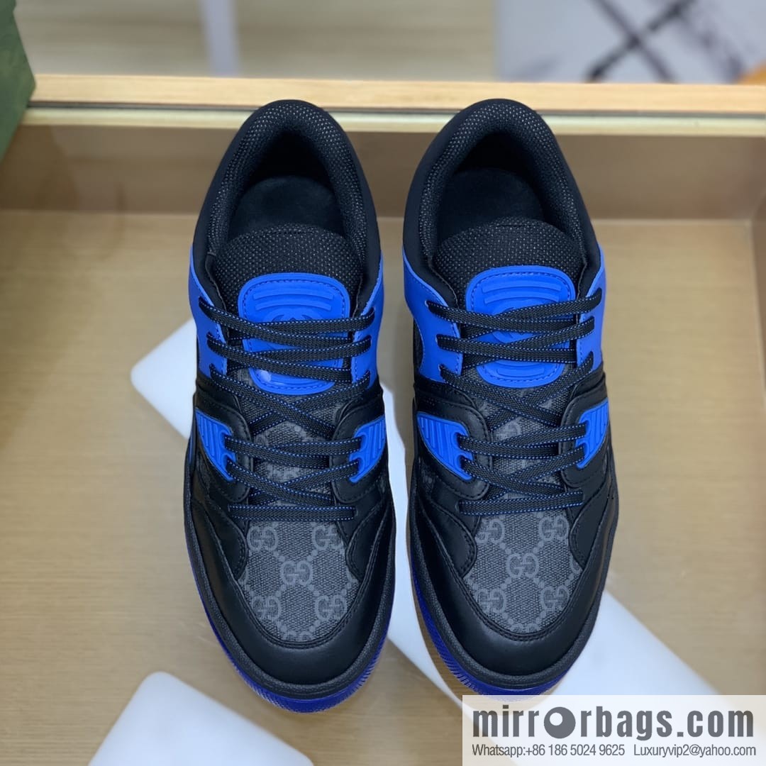Gucci Gucci uses leather + breathable net iconic men's sneakers