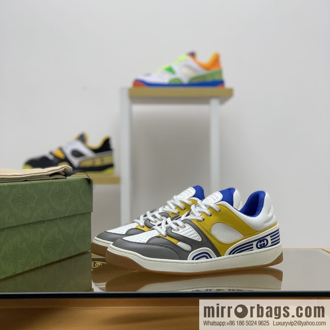 Gucci Gucci uses leather + breathable mesh iconic His & Hers sneakers