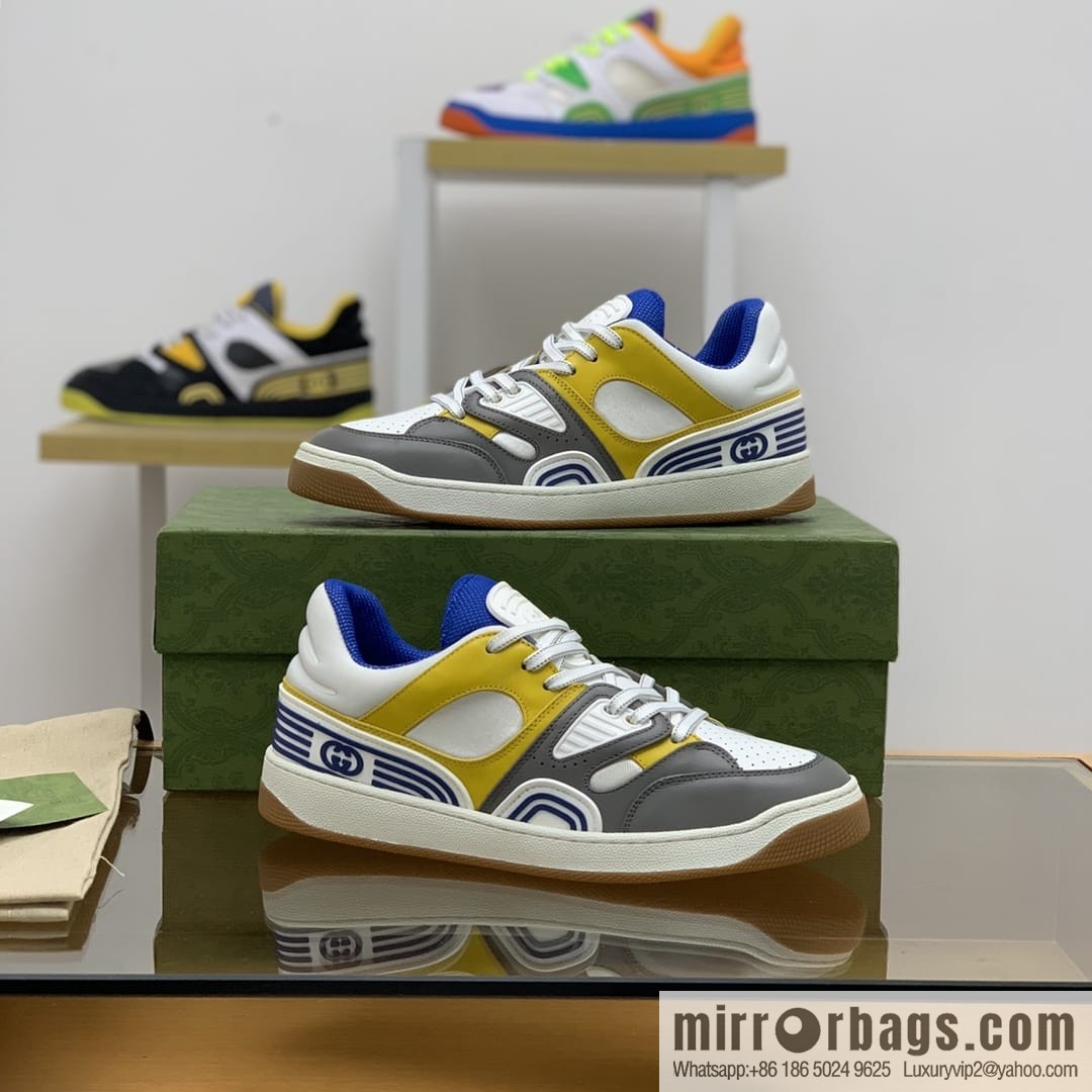 Gucci Gucci uses leather + breathable mesh iconic His & Hers sneakers