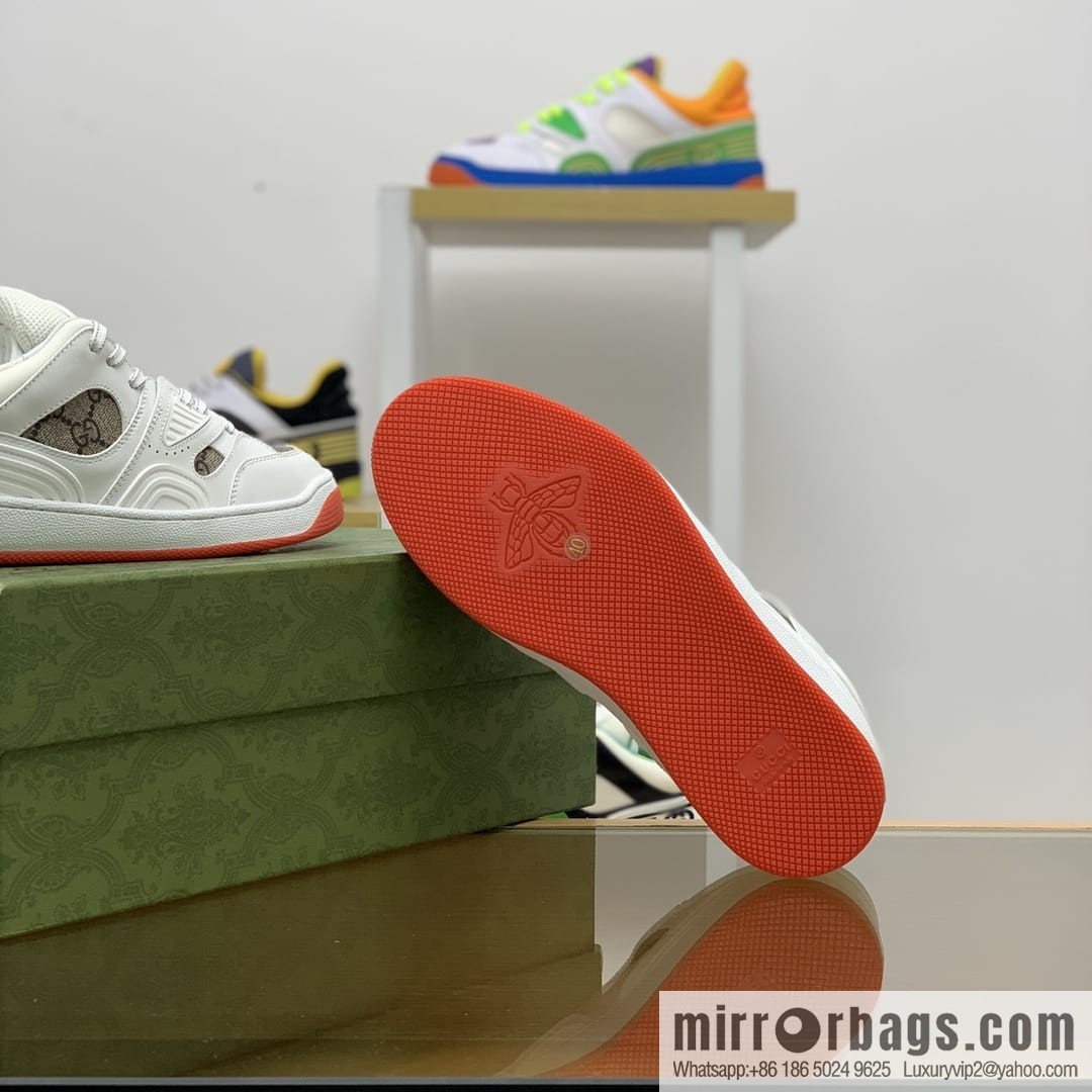 Gucci Gucci uses leather + breathable mesh iconic His & Hers sneakers