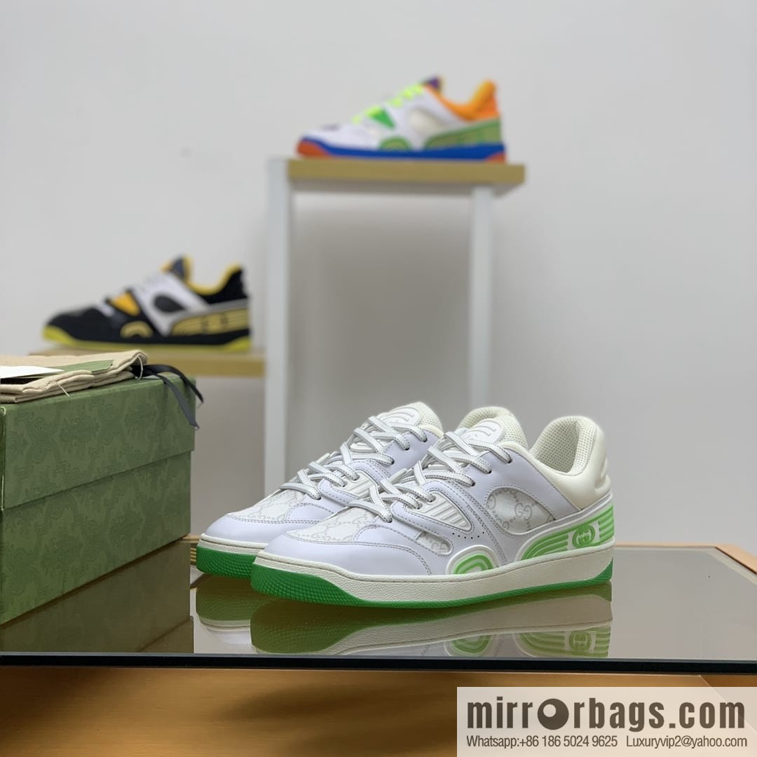Gucci Gucci uses leather + breathable mesh iconic His & Hers sneakers