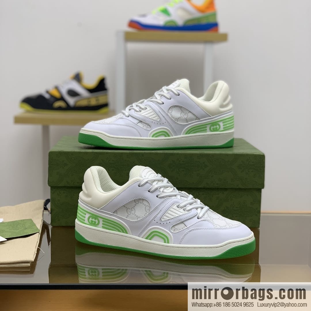 Gucci Gucci uses leather + breathable mesh iconic His & Hers sneakers