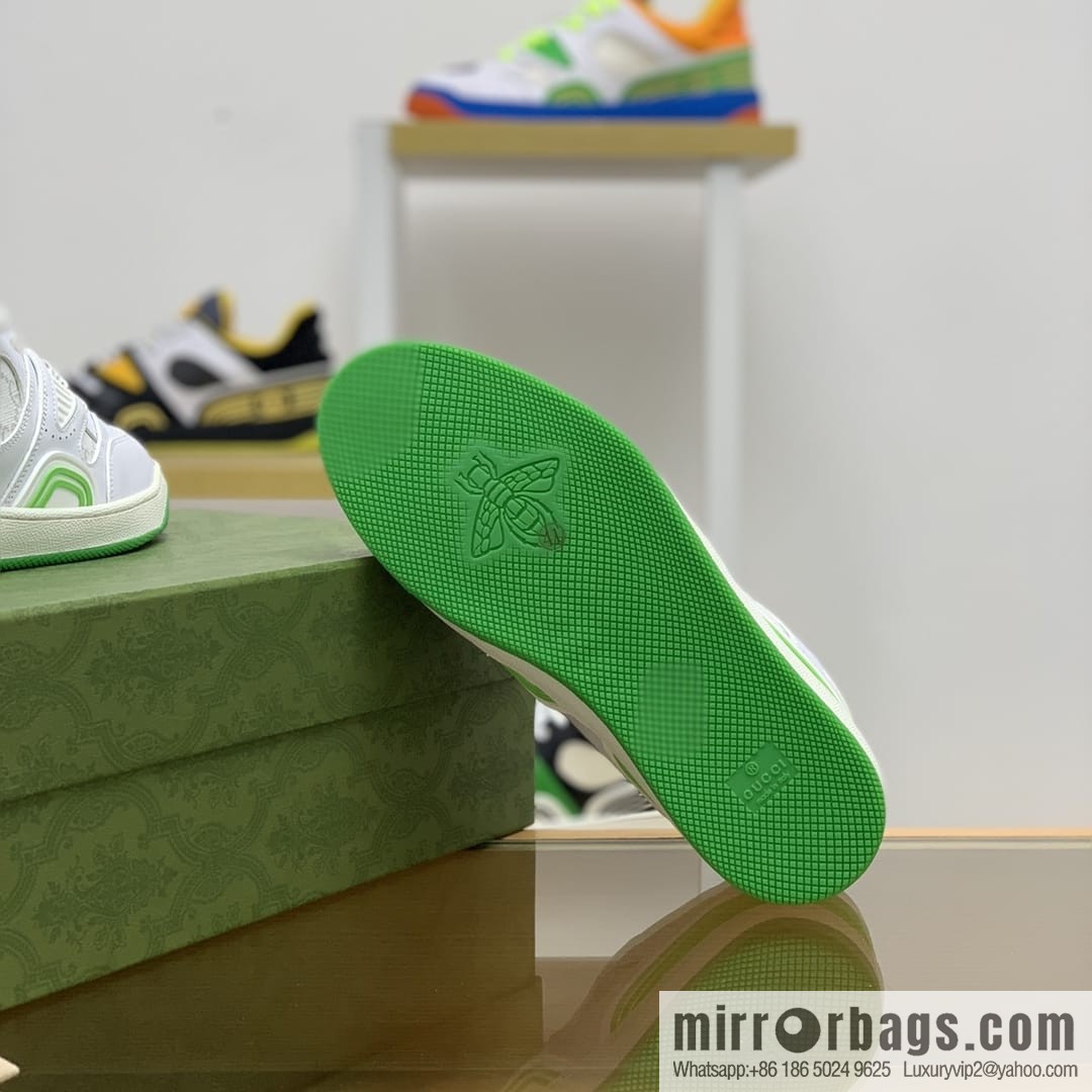 Gucci Gucci uses leather + breathable mesh iconic His & Hers sneakers