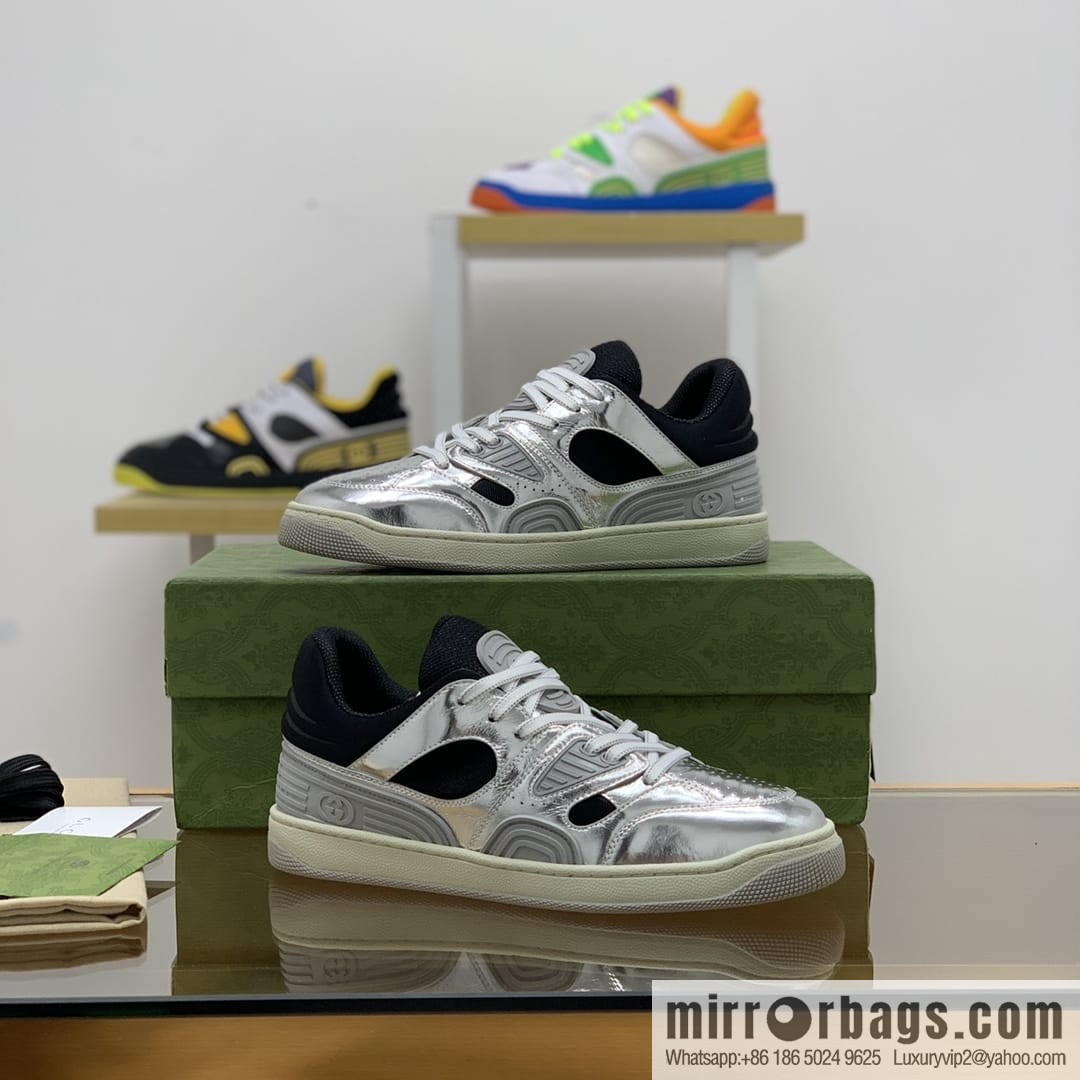 Gucci Gucci uses leather + breathable mesh iconic His & Hers sneakers