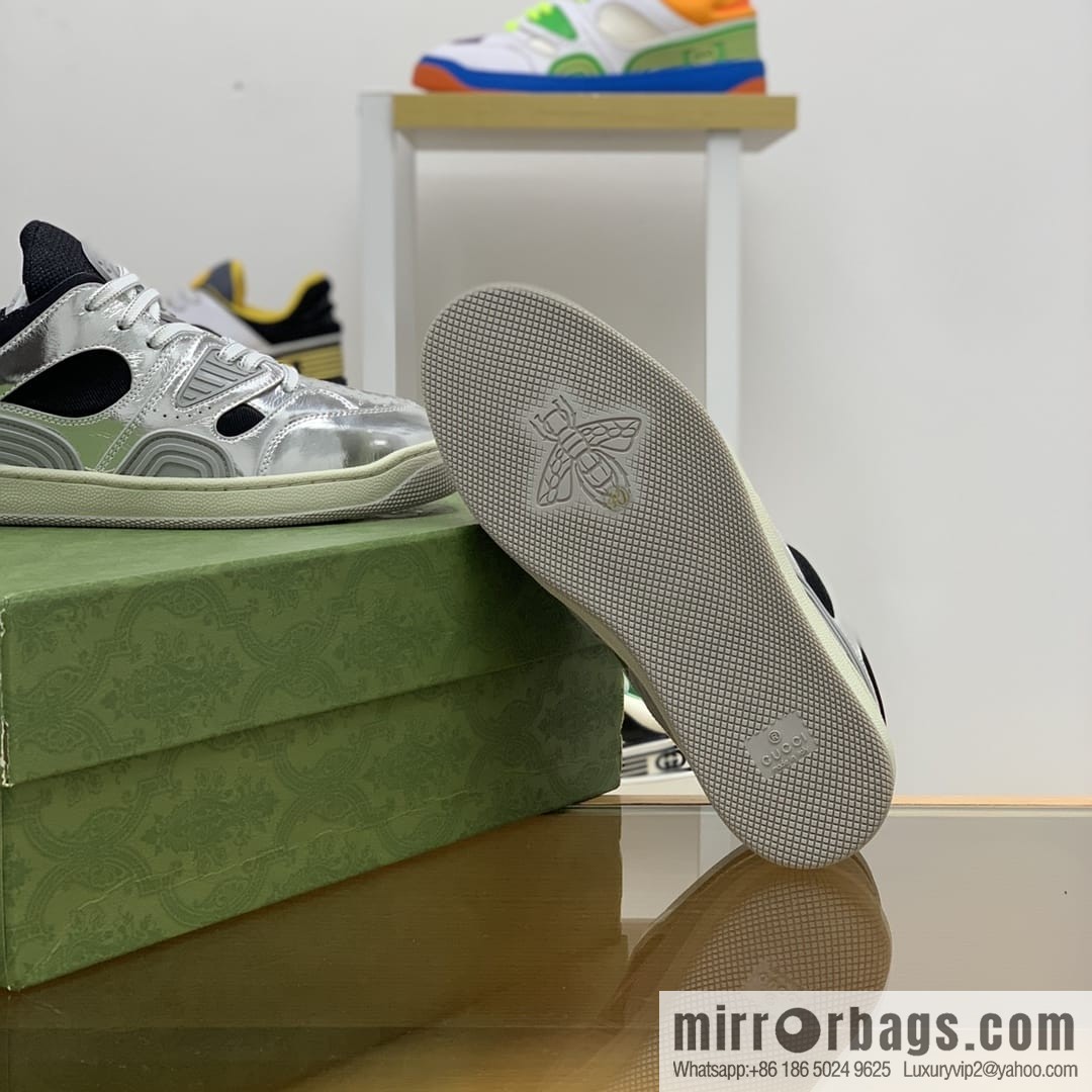 Gucci Gucci uses leather + breathable mesh iconic His & Hers sneakers