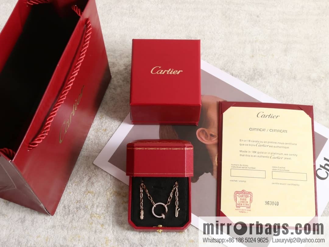Cartier Cartier new full diamond nail necklace