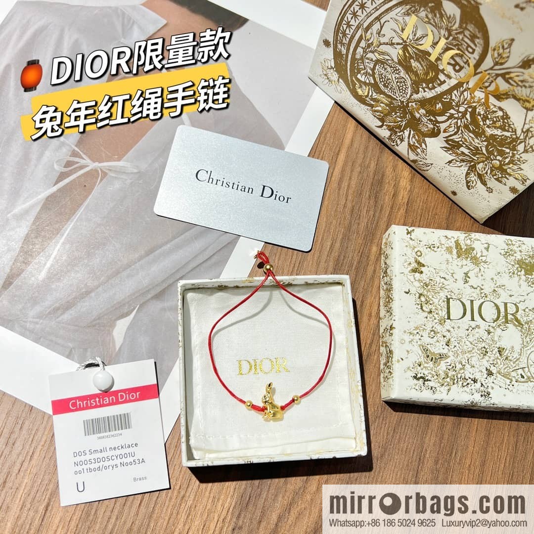 DIOR Dior rabbit 🐰 red rope bracelet hand rope