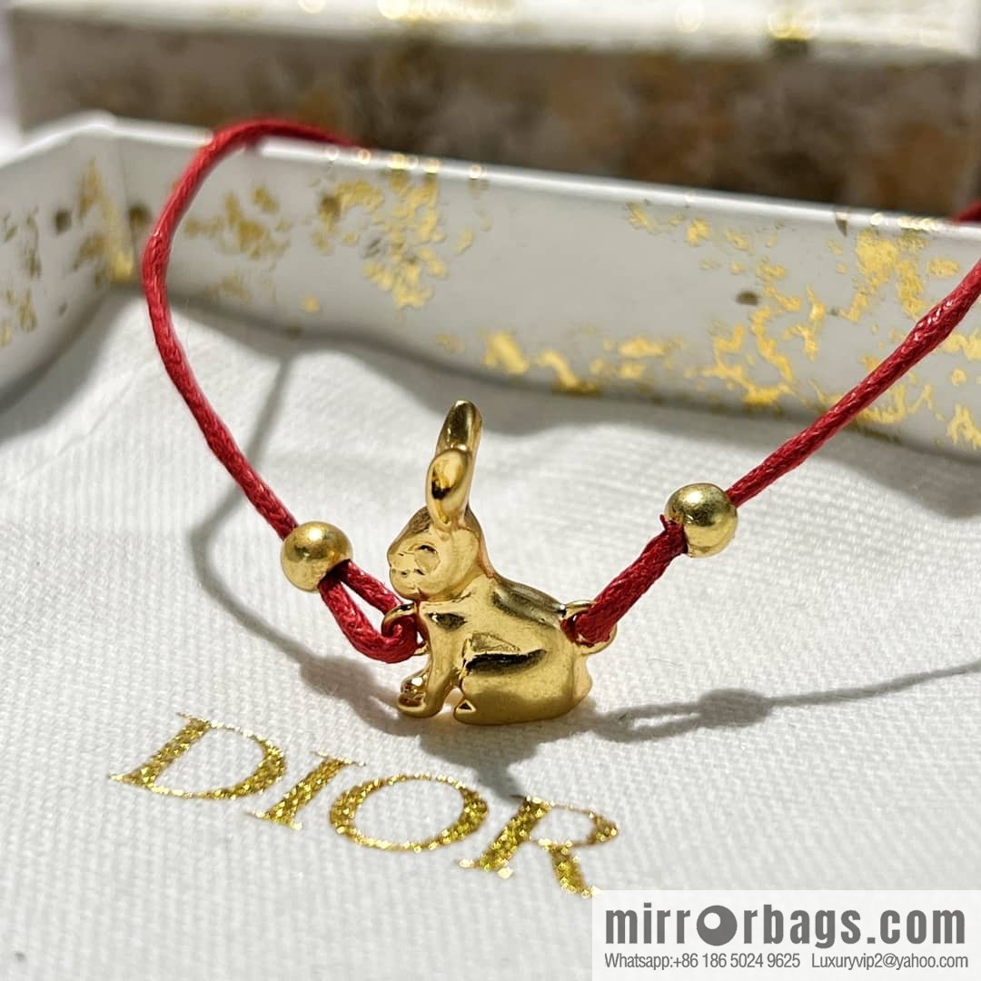 DIOR Dior rabbit 🐰 red rope bracelet hand rope