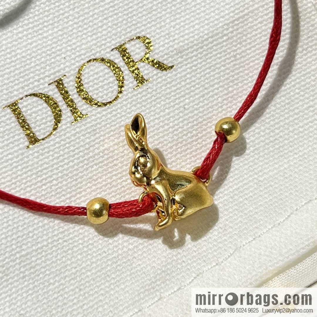 DIOR Dior rabbit 🐰 red rope bracelet hand rope