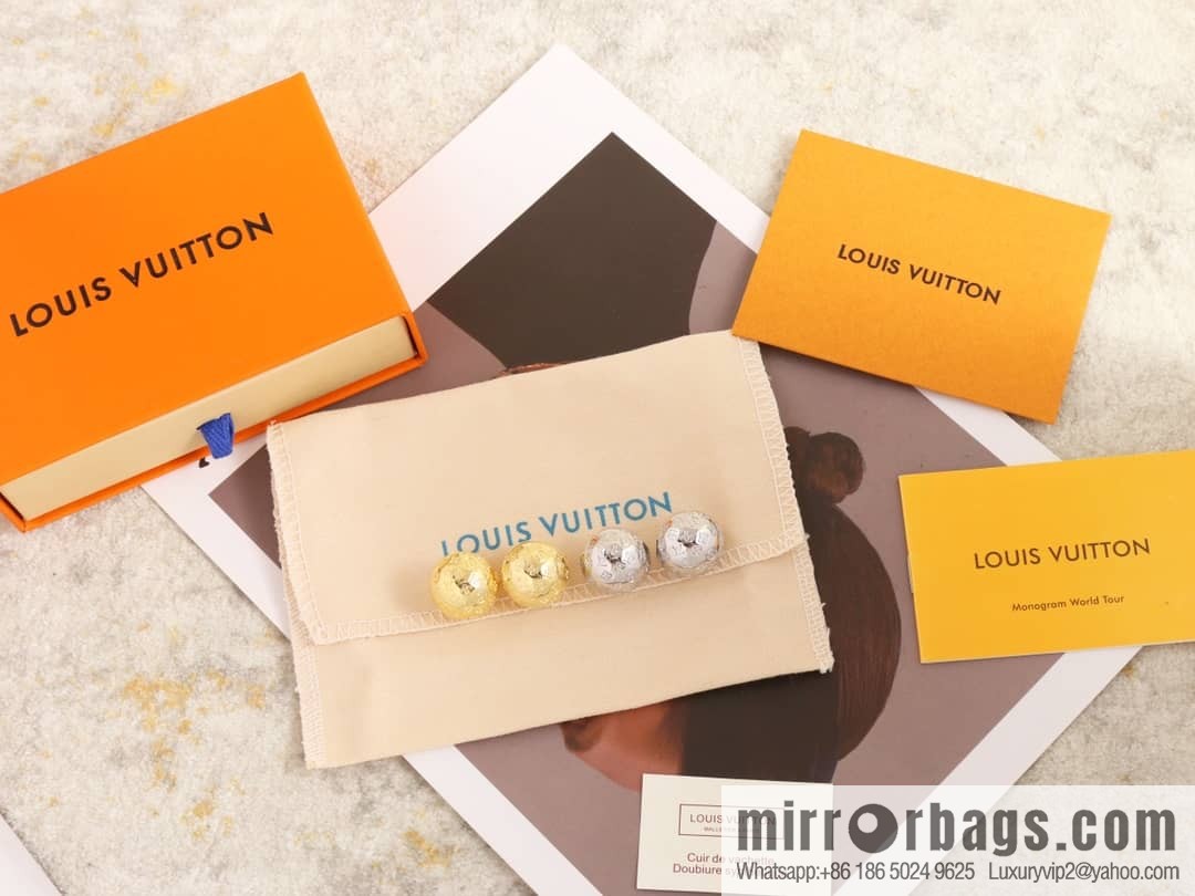 Louis Vuitton Louis Vuitton LV ball monogram stud earrings