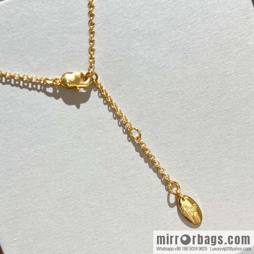 New ☑️ Vivienne Westwood Queen Mother Saturn Sapphire necklace