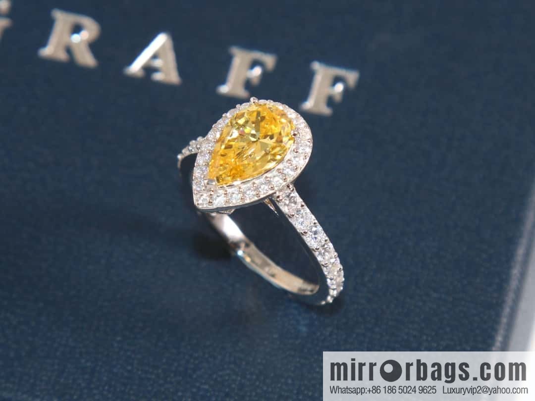 GRAFF droplet yellow diamond ring