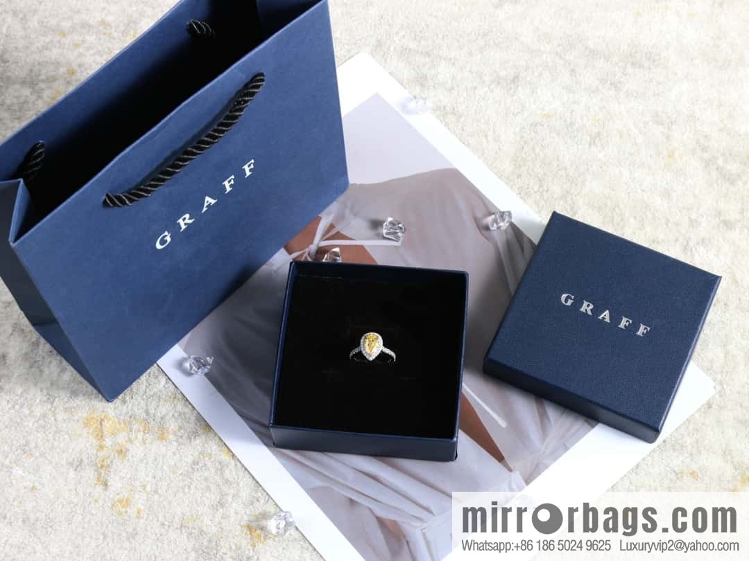 GRAFF droplet yellow diamond ring