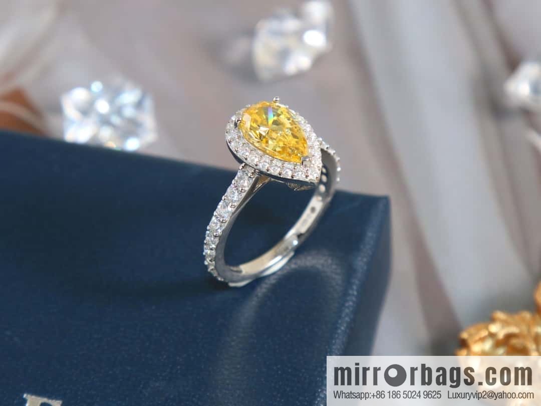 GRAFF droplet yellow diamond ring