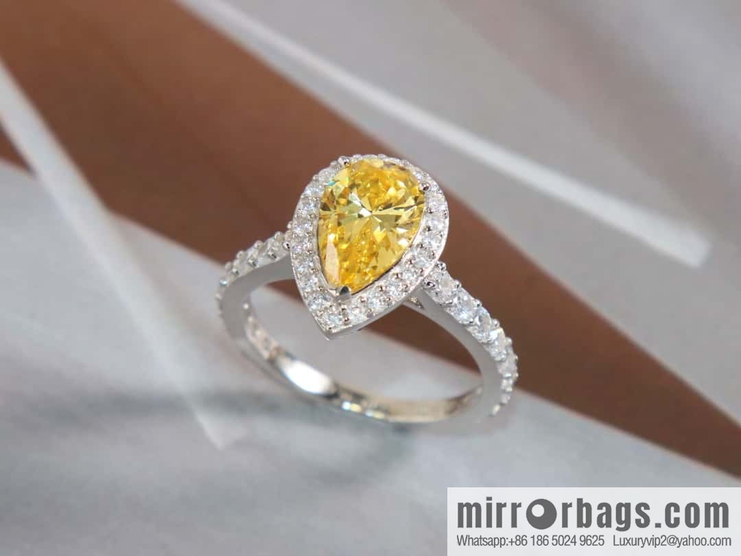 GRAFF droplet yellow diamond ring