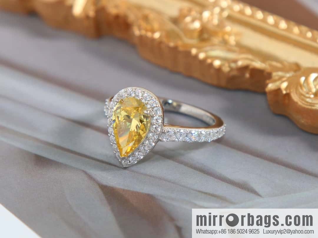 GRAFF droplet yellow diamond ring