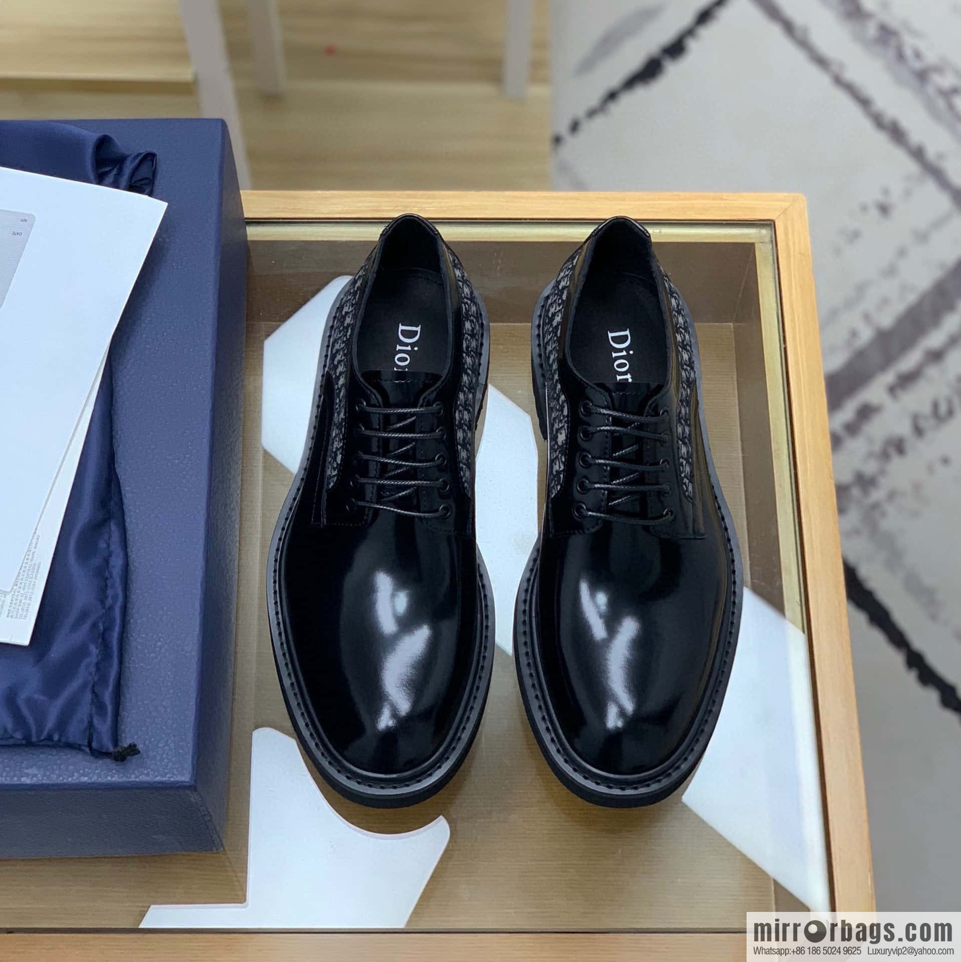 DIOR Dior selected leather made men's derby shoes