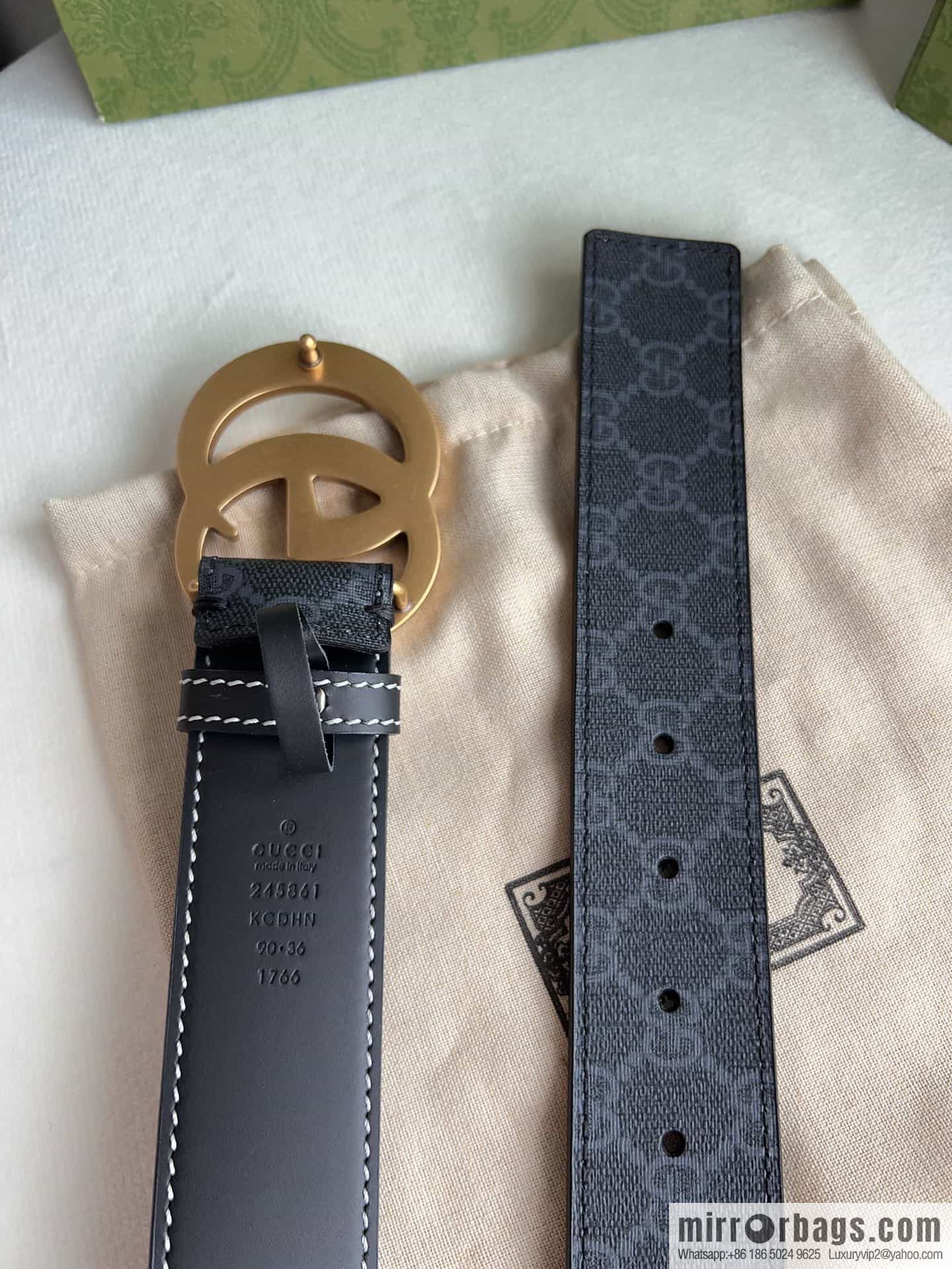 Gucci Gucci GG Supreme double G buckle waist belt