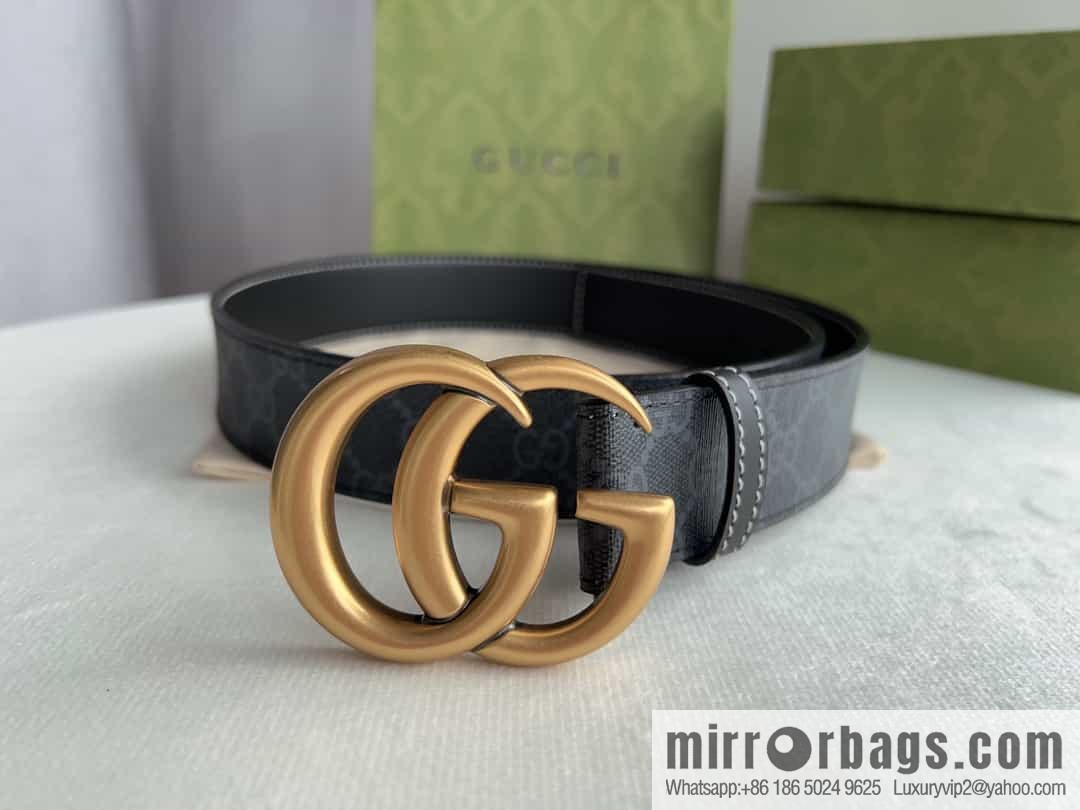 Gucci Gucci GG Supreme double G buckle waist belt