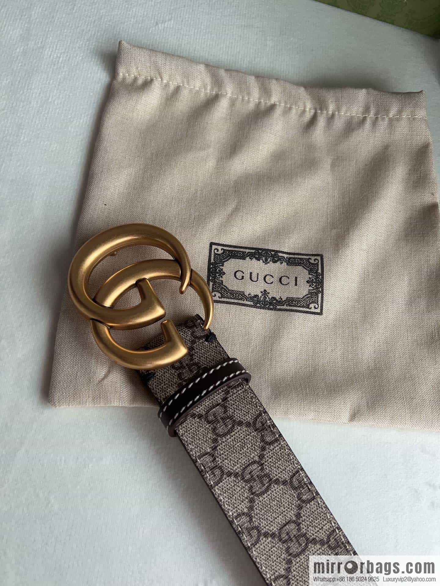 Gucci Gucci GG Supreme double G buckle waist belt