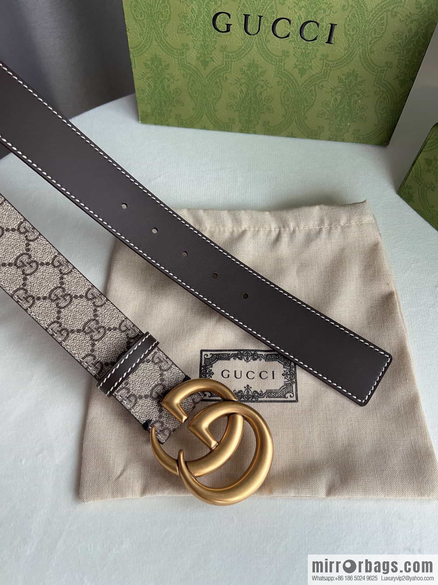 Gucci Gucci GG Supreme double G buckle waist belt