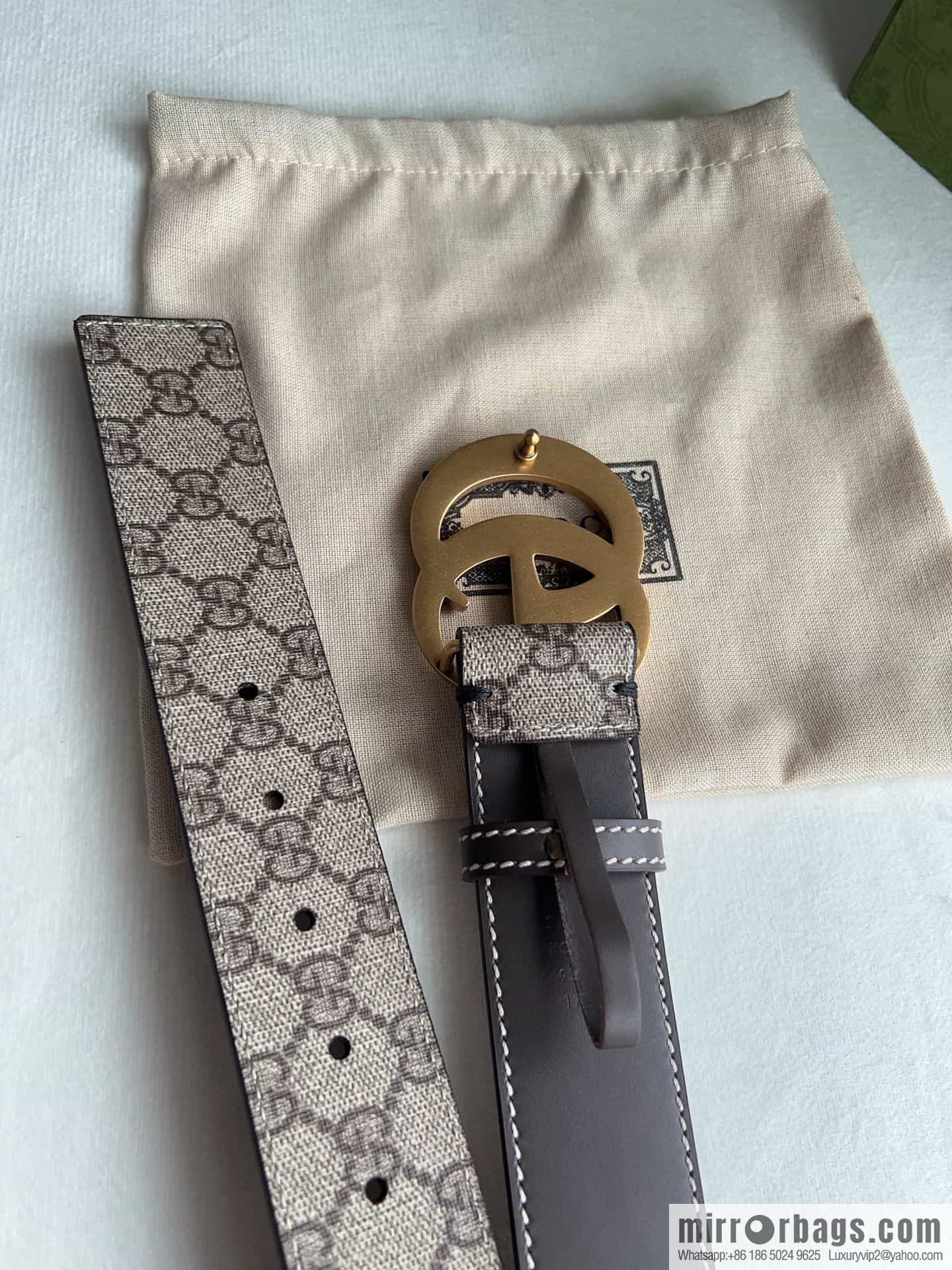 Gucci Gucci GG Supreme double G buckle waist belt
