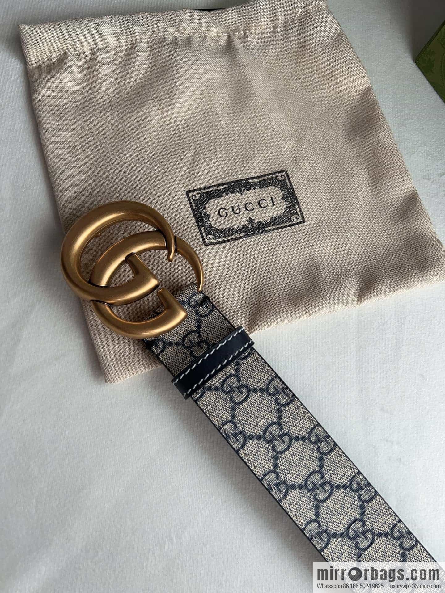 Gucci Gucci GG Supreme double G buckle waist belt