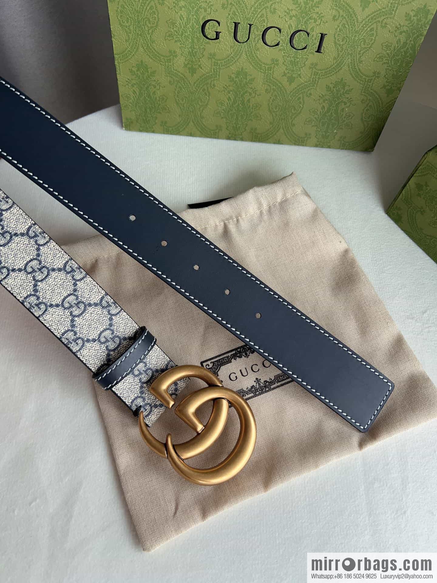 Gucci Gucci GG Supreme double G buckle waist belt