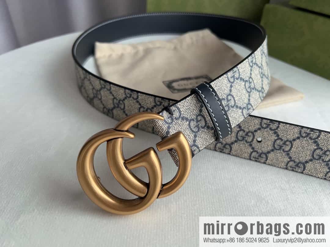 Gucci Gucci GG Supreme double G buckle waist belt