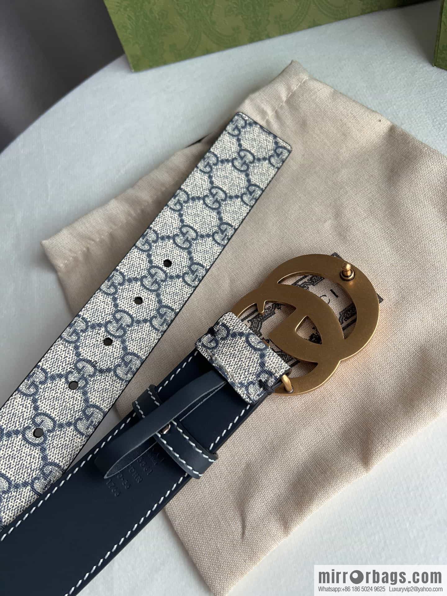 Gucci Gucci GG Supreme double G buckle waist belt