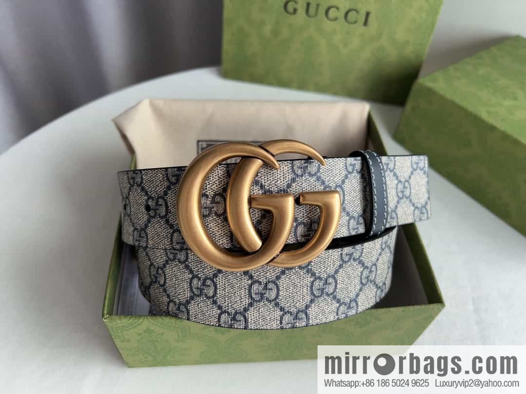 Gucci Gucci GG Supreme double G buckle waist belt