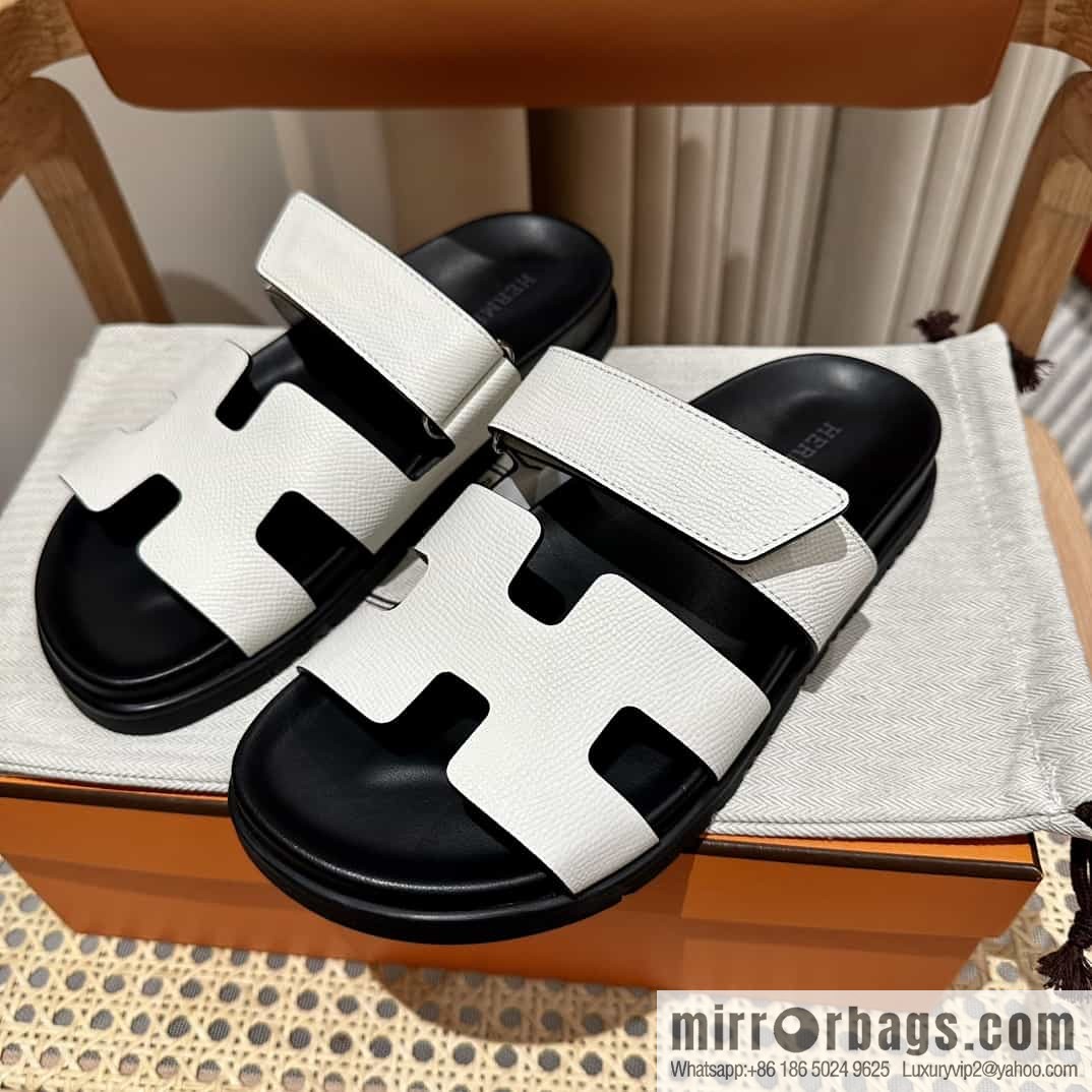 Hermes Hermès imported Italian European original A ➕ leather outsole women's sandals