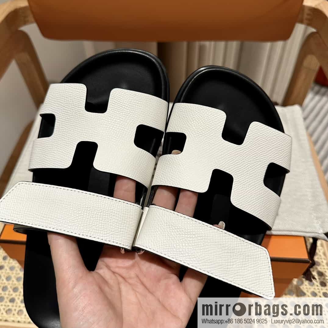 Hermes Hermès imported Italian European original A ➕ leather outsole women's sandals
