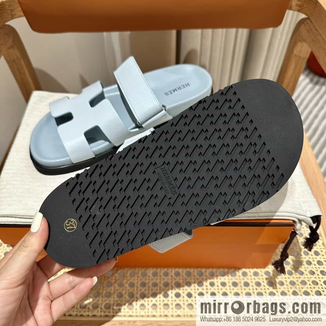 Hermes Hermès imported Italian European original A ➕ leather outsole women's sandals