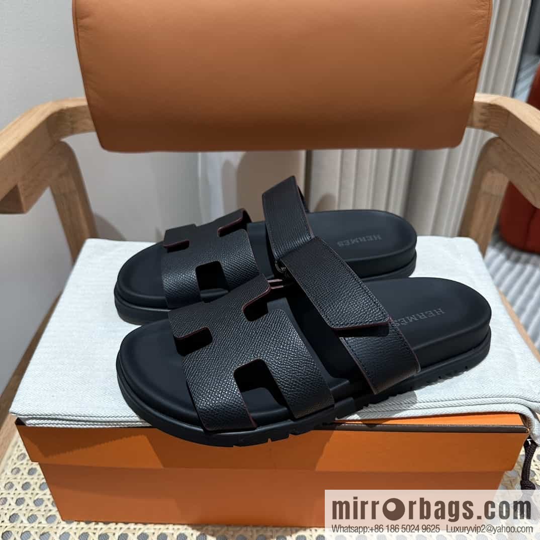 Hermes Hermès imported Italian European original A ➕ leather outsole women's sandals