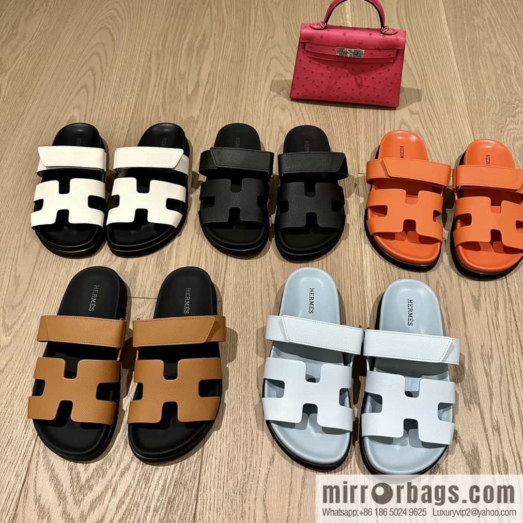 Hermes Hermès imported Italian European original A ➕ leather outsole women's sandals