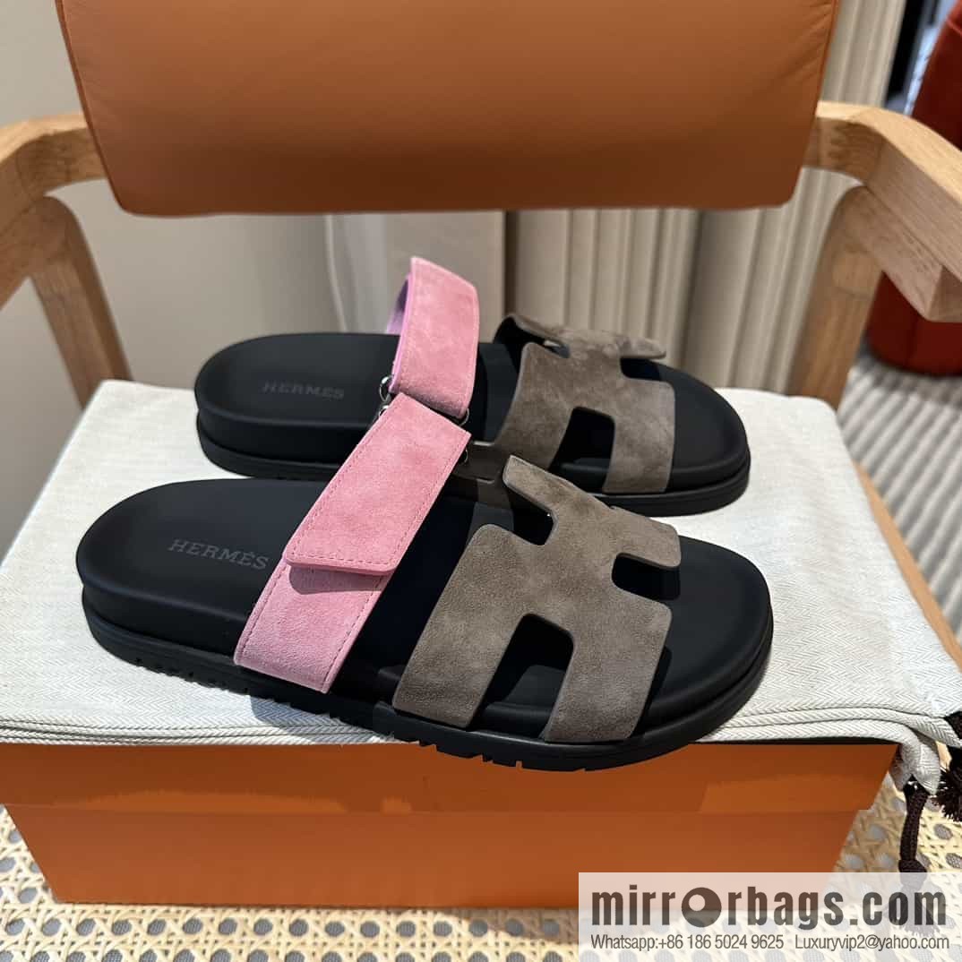Hermes Hermès imported Italian European original A ➕ leather outsole women's sandals