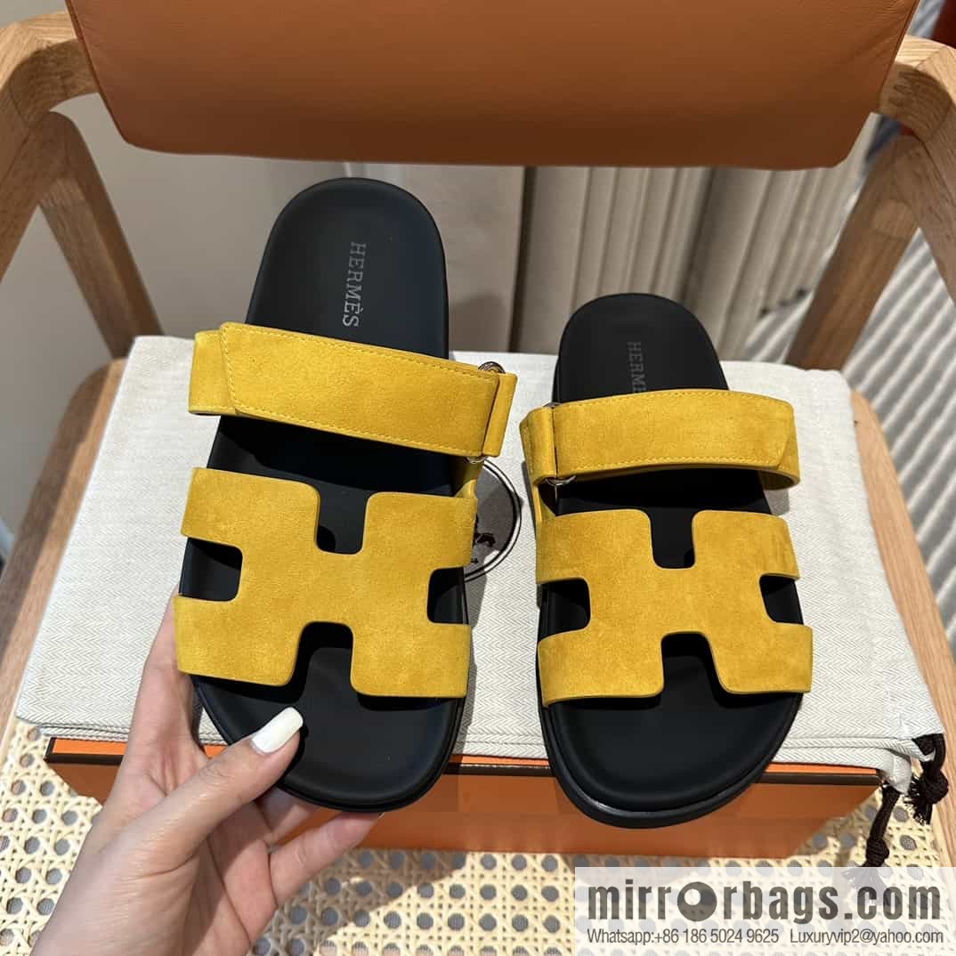 Hermes Hermès imported Italian European original A ➕ leather outsole women's sandals