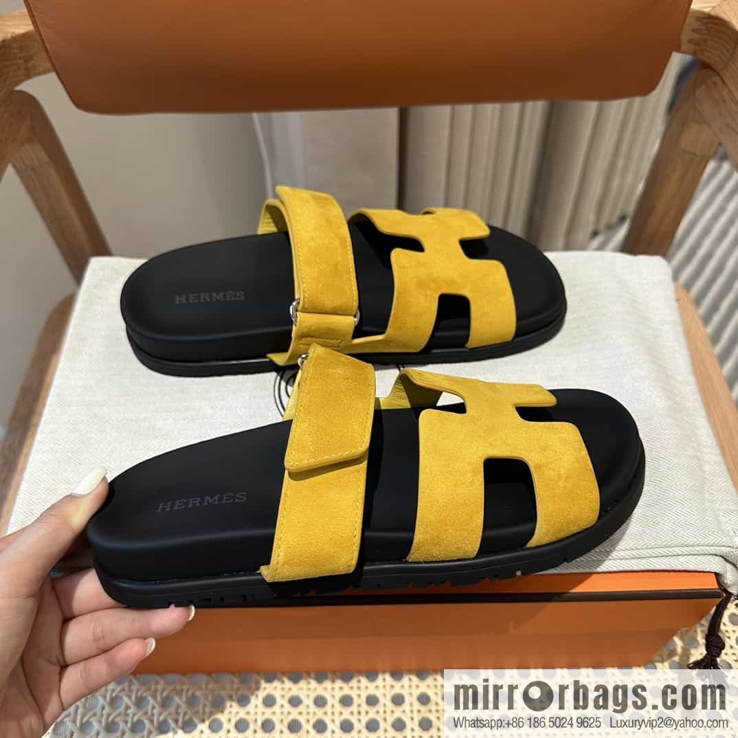 Hermes Hermès imported Italian European original A ➕ leather outsole women's sandals