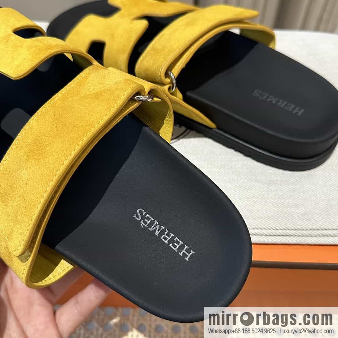 Hermes Hermès imported Italian European original A ➕ leather outsole women's sandals
