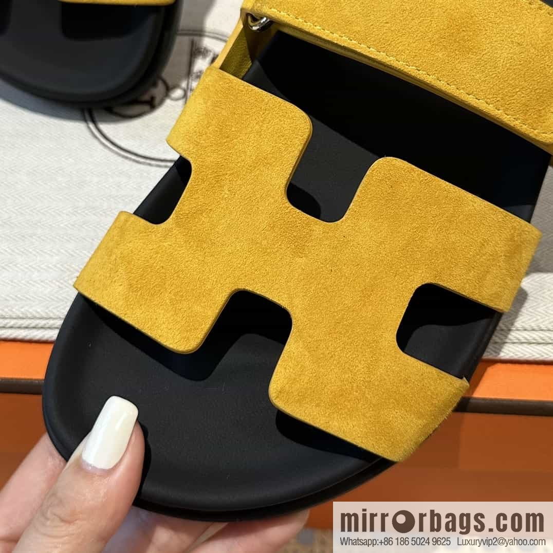 Hermes Hermès imported Italian European original A ➕ leather outsole women's sandals